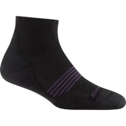 Women's Darn Tough Vermont Element 1/4 Sock Lightweight Cush -Shoe Promotion Store 1113BLACK 040323202503