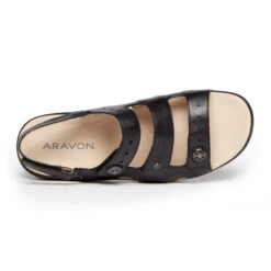 Women's Aravon Pc Three Strap -Shoe Promotion Store CH1940BLK 5